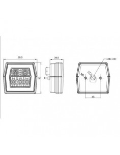 Feu arrière à LED avec 3 fonctions Blanc Rouge Fristom FT-120 12V 24V Remorque Voiture Homologué | Feux arrière à LED LeonLeds 2