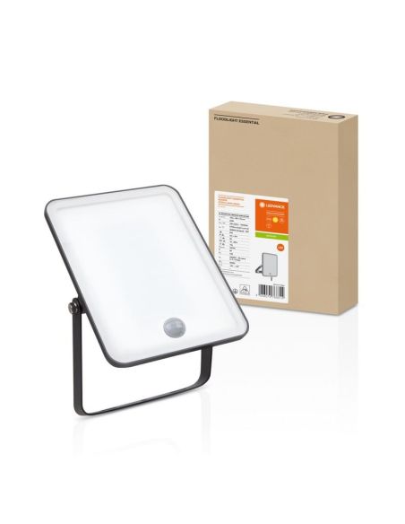 Proyector LED Exterior Con Sensor 30W Negro Gama ESSENTIAL 3000K/4000k/6500K IP65 | LeonLeds