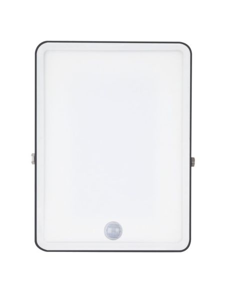 Projetor LED com Sensor 50W Preto Faixa ESSENTIAL 3000K/4000k/6500K IP65 Uso Externo | LeonLeds