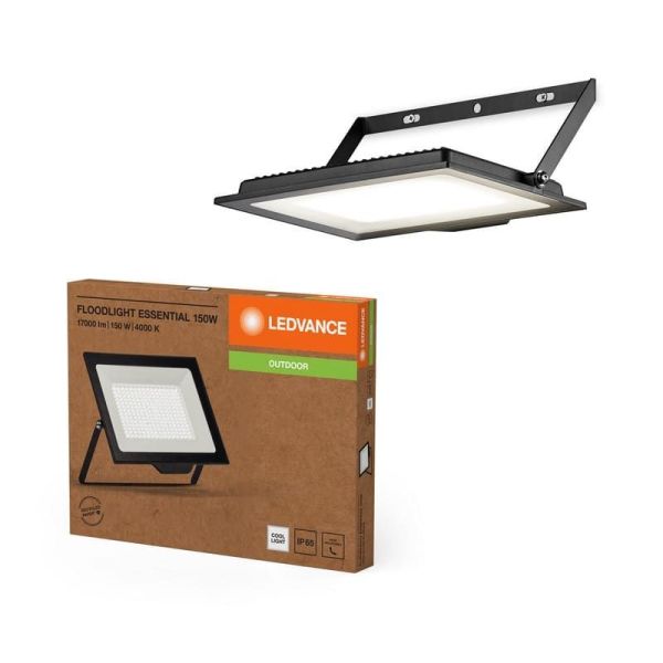 Proyector LED 150W Muy Potente 15.000lm Negro Gama ESSENTIAL 4000K IP65 para Exterior | LeonLeds