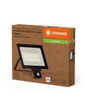 Projecteur LED avec Capteur 100W 10 000lm Noir Gamme ESSENTIELLE 4000K IP44 pour Extérieur | LéonLeds