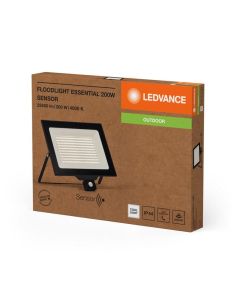 Projecteur LED Avec Capteur 200W Très Puissant 20 000lm Noir Gamme ESSENTIELLE 4000K IP44 | LéonLeds 2