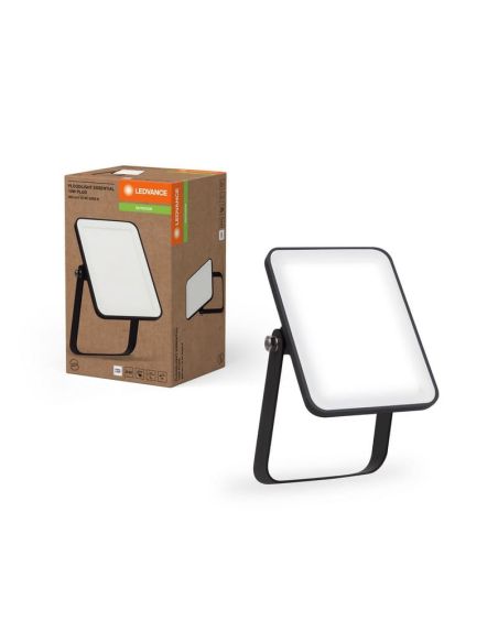 Projecteur LED 10W Noir Gamme ESSENTIAL 4000K Avec Prise IP65 900lm | LéonLeds