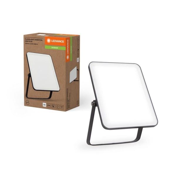 Projecteur LED 30W Avec Prise Noire Gamme ESSENTIELLE 4000K IP65 2700lm | LéonLeds