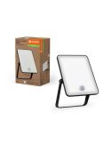 Projecteur LED 20W avec capteur 1800lm noir gamme ESSENTIAL 4000K avec prise IP65 | LéonLeds