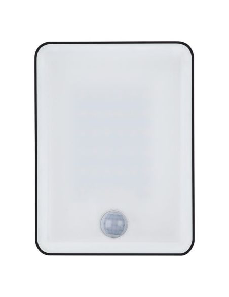 Projetor LED 20W Com Sensor 1800lm Preto Gama ESSENCIAL 4000K Com Plug IP65 | LeonLeds