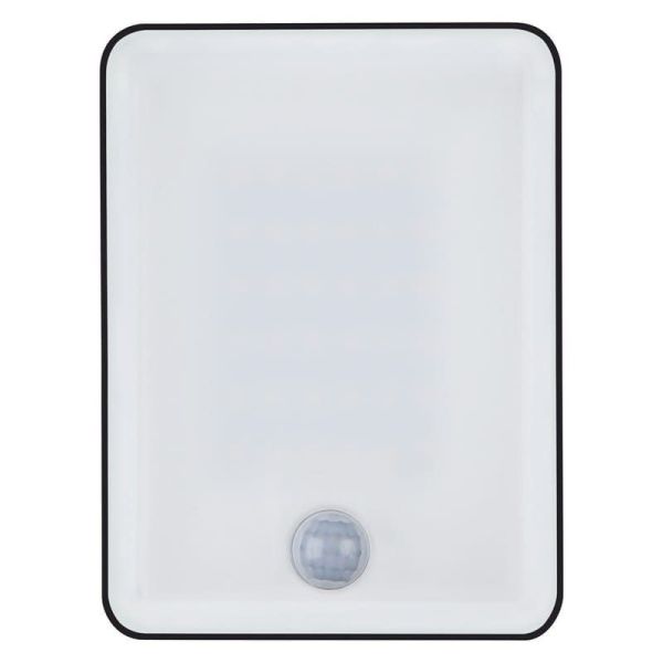 Projetor LED 20W Com Sensor 1800lm Preto Gama ESSENCIAL 4000K Com Plug IP65 | LeonLeds