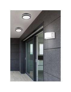 Plafonnier d'extérieur LED rond KENDAL Noir Ø30cm | LéonLeds 2