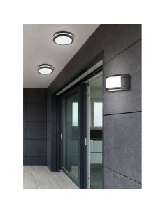 Arandela LED para exterior KENDAL ↔25cm 1400lm 3000K IP54 Preto | LeonLeds 2