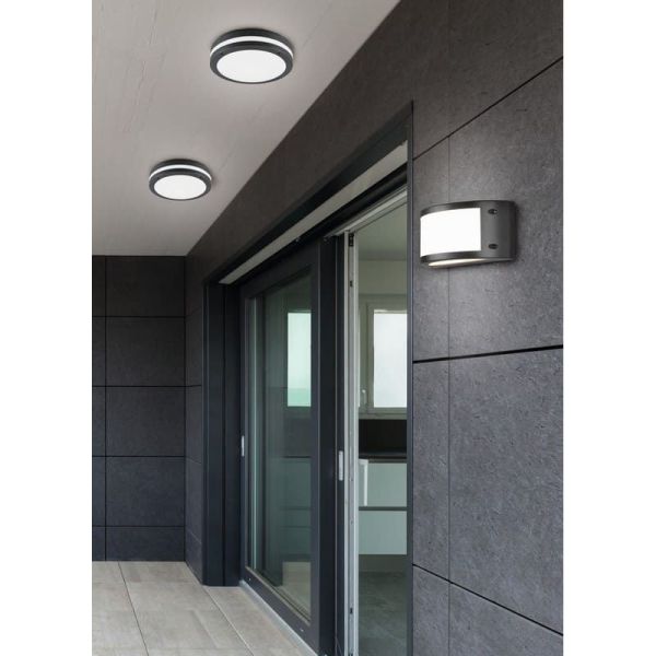 Arandela LED para exterior KENDAL ↔25cm 1400lm 3000K IP54 Preto | LeonLeds