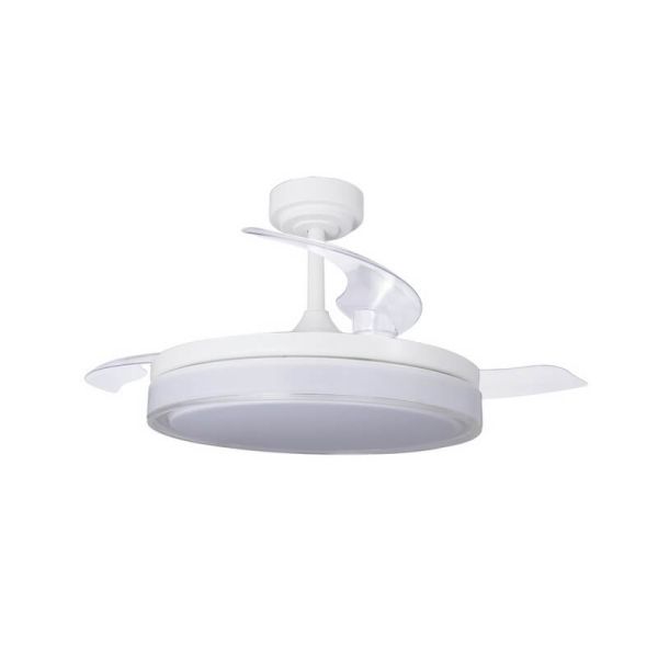 Ventilador de teto LED lâminas retráteis ANETO Branco 72W 7920Lm CCT