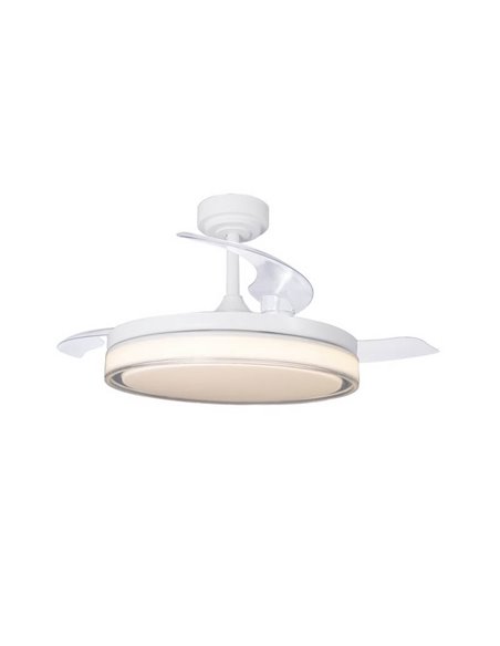 Ventilador de Techo LED aspas retráctiles ANETO Blanco 72W 7920Lm CCT