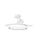Ventilador de teto LED lâminas retráteis ANETO Branco 72W 7920Lm CCT