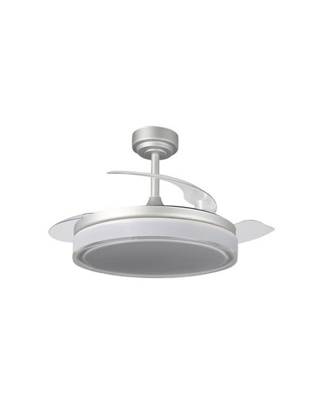 Ventilador LED com pás retráteis ANETO Cinza 72W 7920Lm CCT