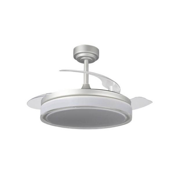Ventilador LED aspas retráctiles ANETO Gris 72W 7920Lm CCT