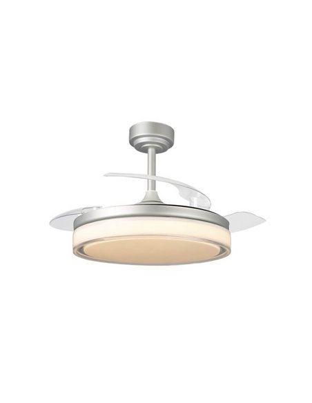 Ventilador LED com pás retráteis ANETO Cinza 72W 7920Lm CCT