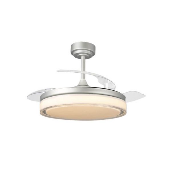 Ventilador LED com pás retráteis ANETO Cinza 72W 7920Lm CCT