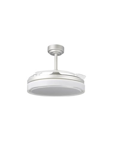 Ventilador LED com pás retráteis ANETO Cinza 72W 7920Lm CCT