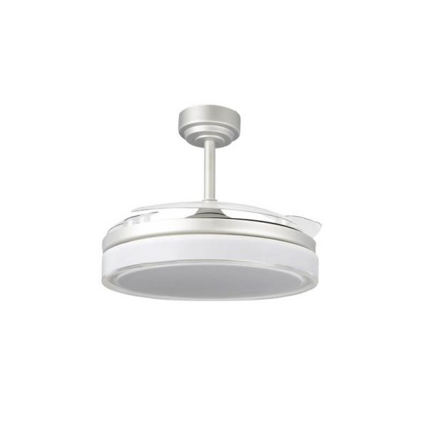 Ventilador LED aspas retráctiles ANETO Gris 72W 7920Lm CCT