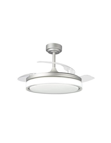 Ventilador LED com pás retráteis ANETO Cinza 72W 7920Lm CCT