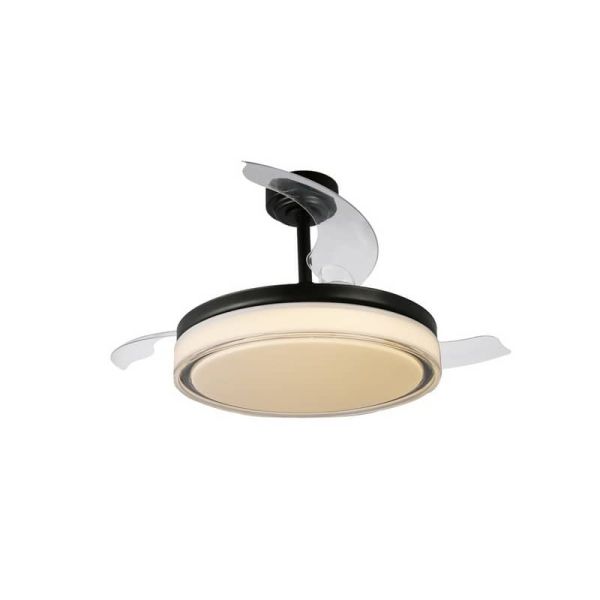 Ventilador LED com pás retráteis ANETO Preto 72W 7920Lm CCT