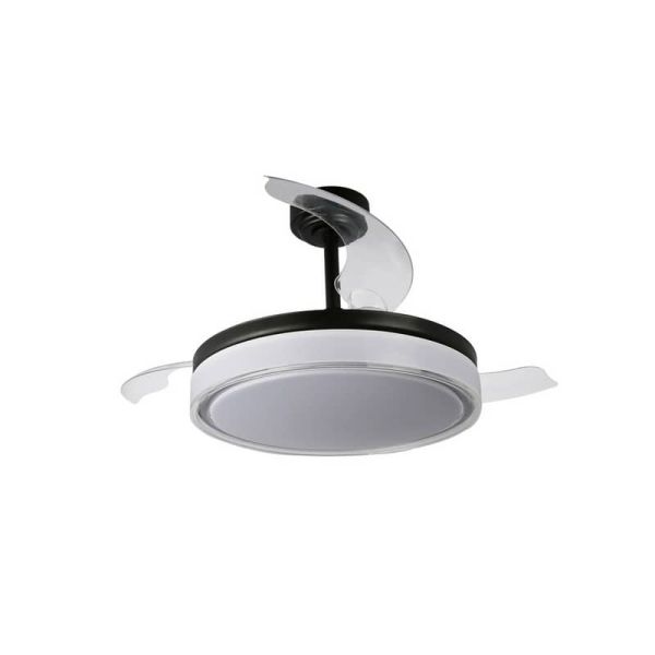 Ventilador LED com pás retráteis ANETO Preto 72W 7920Lm CCT