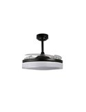 Ventilador LED aspas retráctiles ANETO Negro 72W 7920Lm CCT