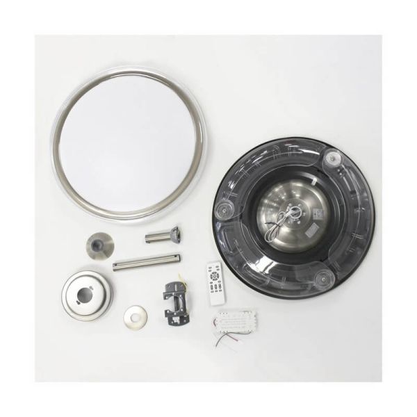 Ventilateur LED à pales rétractables ANETO Nickel 72W 7920Lm CCT