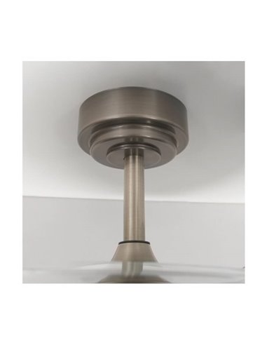 Ventilador LED aspas retráctiles ANETO Niquel 72W 7920Lm CCT