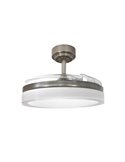 Ventilateur LED à pales rétractables ANETO Nickel 72W 7920Lm CCT