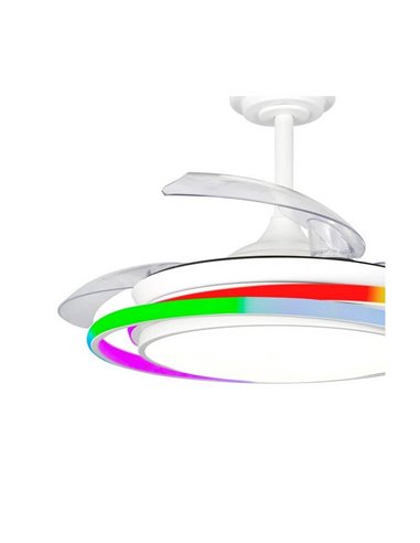 Ventilateur de Plafond LED ANTILA MINI RGB Blanc 45W 4500Lm CCT Dim