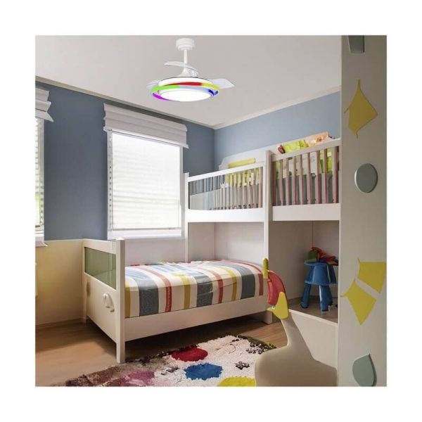 Ventilador de Teto ANTILA MINI RGB LED Branco 45W 4500Lm CCT Dim