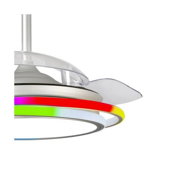 Ventilador LED ANTILA MINI RGB Gris 45W 4500Lm CCT Dim