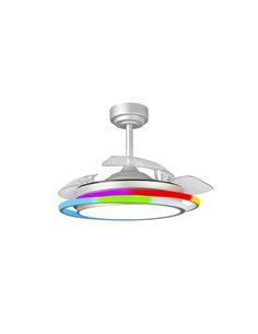 Ventilador LED ANTILA MINI RGB Gris 45W 4500Lm CCT Dim