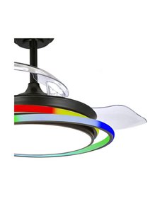 Ventilador LED ANTILA MINI RGB Negro 45W 4500Lm CCT Dim 2