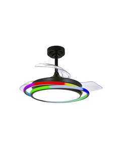 Ventilador LED ANTILA MINI RGB Negro 45W 4500Lm CCT Dim