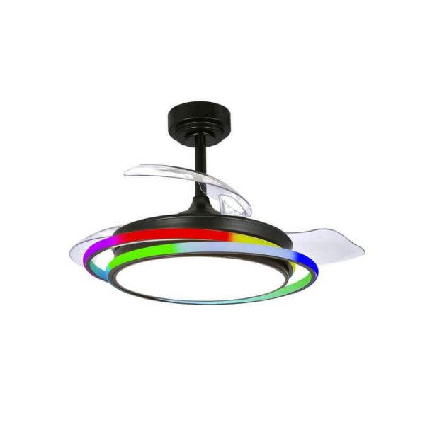 Ventilador LED ANTILA MINI RGB Negro 45W 4500Lm CCT Dim