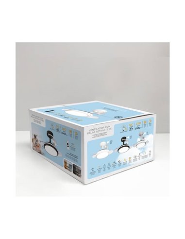 ANTILA Mini XS Ventilador LED Cinza 35W 3000Lm CCT