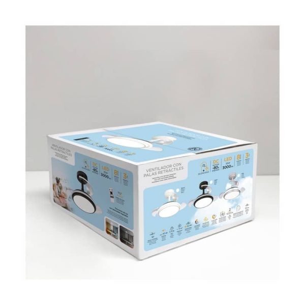 Ventilador LED ANTILA Mini XS Gris 35W 3000Lm CCT