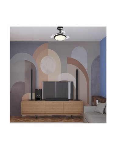 Ventilador ANTILA Mini XS Preto LED 35W 3000Lm CCT