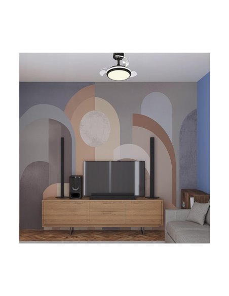 Ventilador ANTILA Mini XS Preto LED 35W 3000Lm CCT