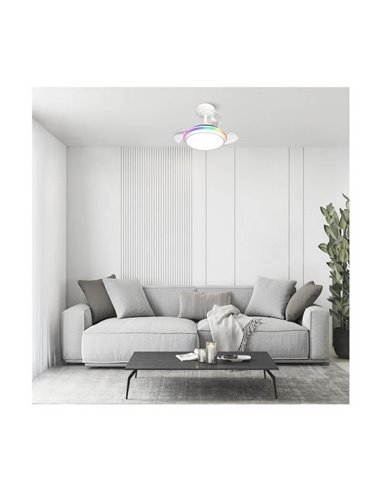 Ventilateur LED ANTILA Mini XS RGB Blanc 40W 3500Lm CCT Dim