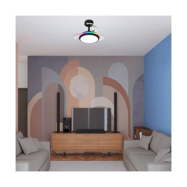 Ventilador de Teto ANTILA Mini XS RGB LED Preto 40W 3500Lm CCT Dim