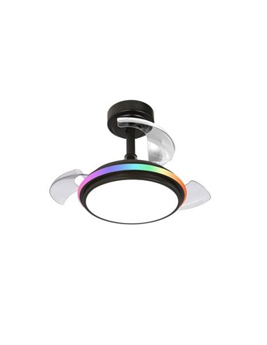 Ventilador de Techo LED ANTILA Mini XS RGB Negro 40W 3500Lm CCT Dim