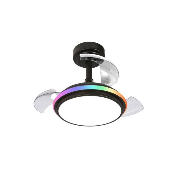 Ventilateur de Plafond LED ANTILA Mini XS RGB Noir 40W 3500Lm CCT Dim