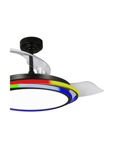 Ventilateur de Plafond LED Noir ANTILA RGB 65W 6500Lm CCT Dim 2