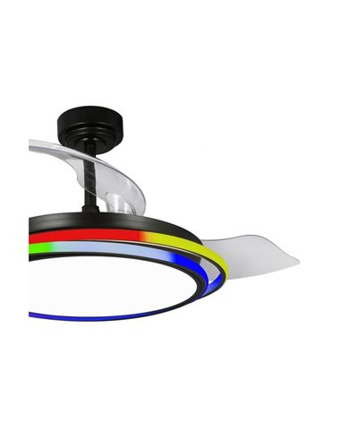 Ventilador de Techo LED ANTILA  RGB Negro 65W 6500Lm CCT Dim