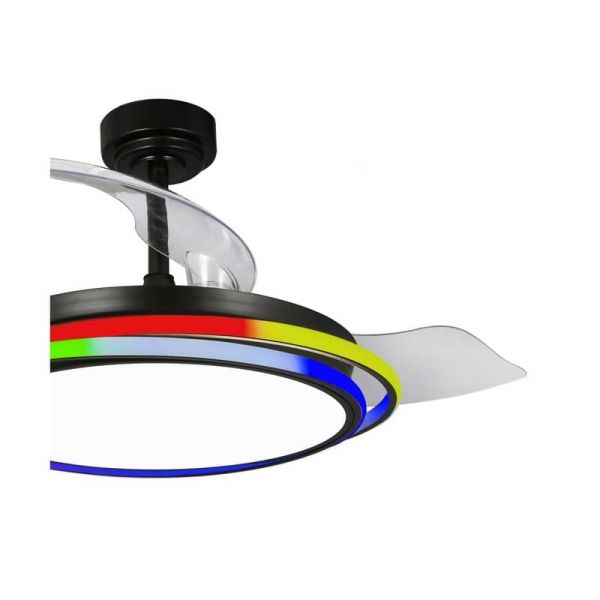 Ventilador de Techo LED ANTILA  RGB Negro 65W 6500Lm CCT Dim