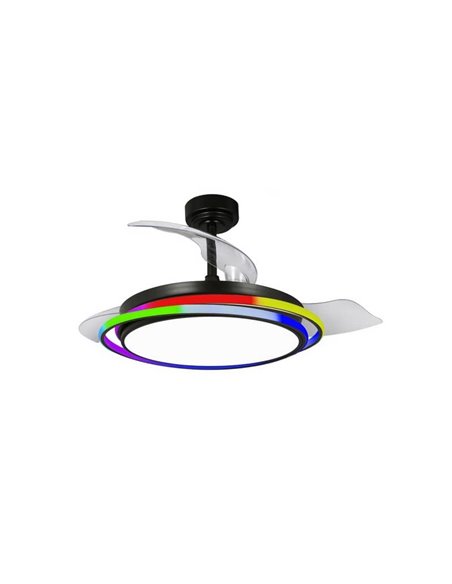 Ventilador de Techo LED ANTILA  RGB Negro 65W 6500Lm CCT Dim
