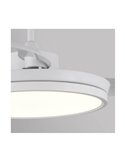 Ventilador ARECA DC branco Led 48W CCT